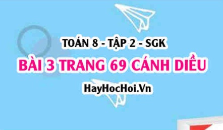 Bài 3 trang 69 Toán 8 Tập 2 Cánh Diều